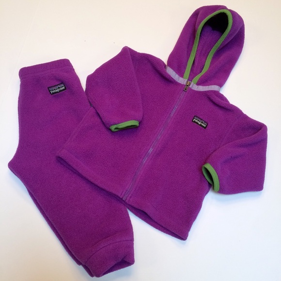 Patagonia Other - HP🎉Patagonia Purple Baby Fleece Lot Size 12M & 6M